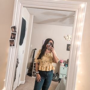 Yellow Floral Top